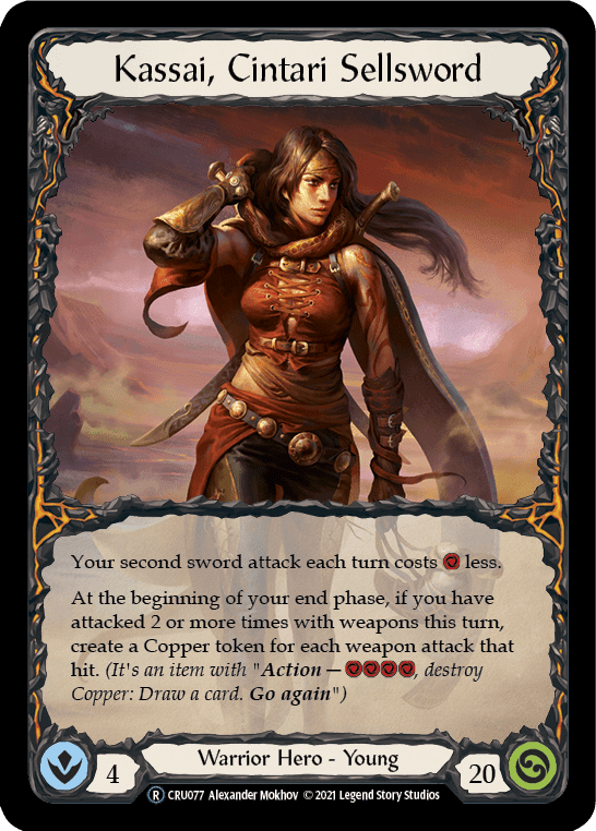 Flesh And Blood Flesh And Blood Single Kassai, Cintari Sellsword [U-CRU077-RF] Unlimited Rainbow Foil