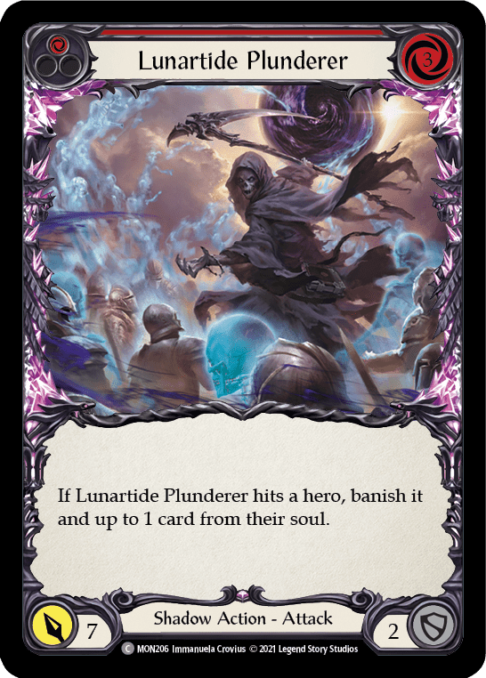 Flesh And Blood Flesh And Blood Single Lunartide Plunderer (Red) [MON206] 1st Edition Normal