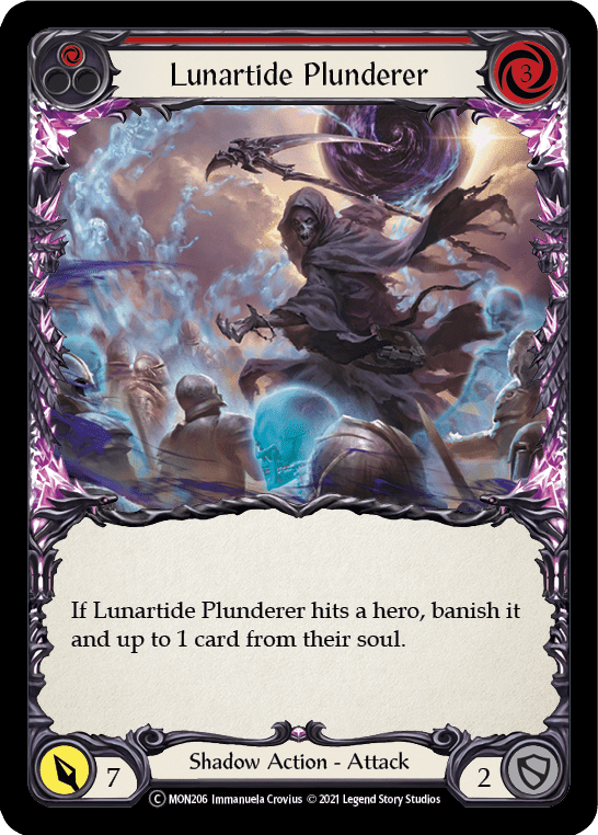 Flesh And Blood Flesh And Blood Single Lunartide Plunderer (Red) [U-MON206-RF] Unlimited Rainbow Foil