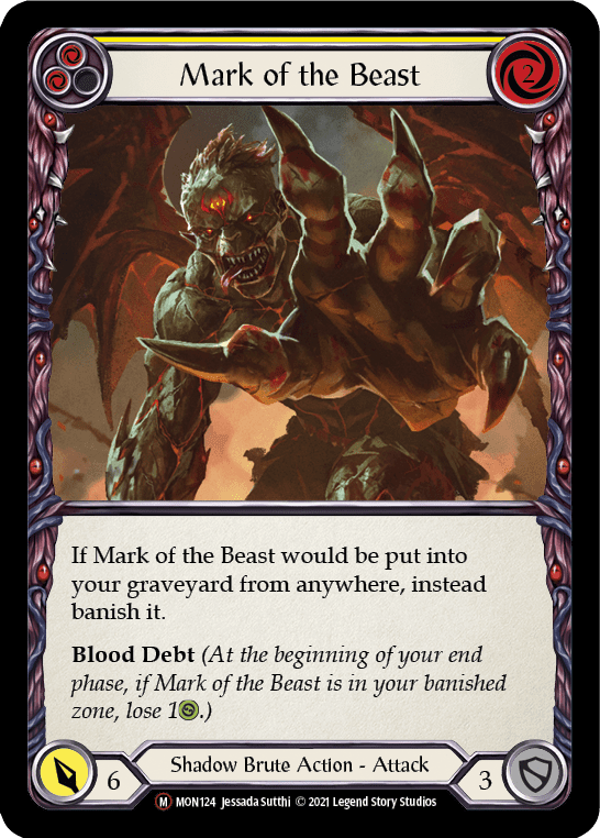 Flesh And Blood Flesh And Blood Single Mark of the Beast [U-MON124-RF] Unlimited Rainbow Foil