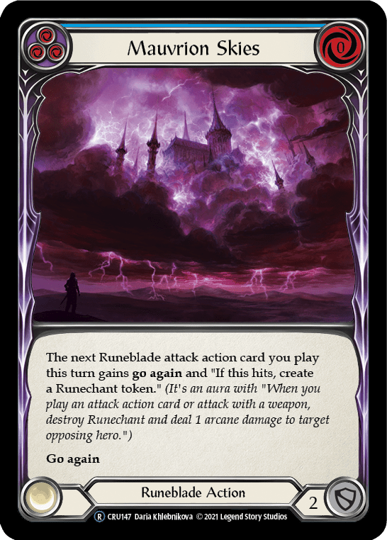 Flesh And Blood Flesh And Blood Single Mauvrion Skies (Blue) [U-CRU147-RF] Unlimited Rainbow Foil