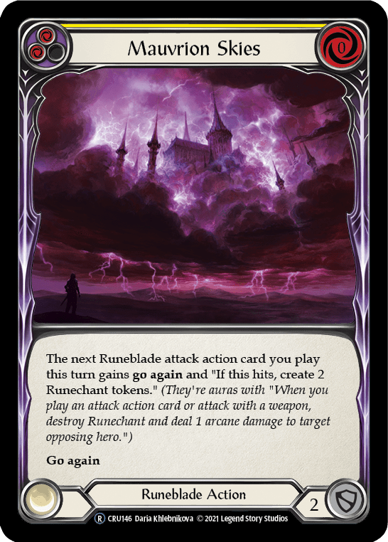Flesh And Blood Flesh And Blood Single Mauvrion Skies (Yellow) [U-CRU146-RF] Unlimited Rainbow Foil
