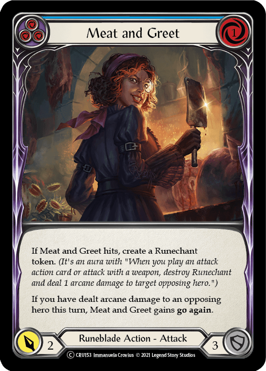Flesh And Blood Flesh And Blood Single Meat and Greet (Blue) [U-CRU153-RF] Unlimited Rainbow Foil