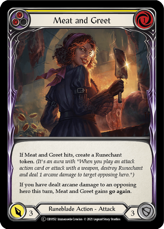 Flesh And Blood Flesh And Blood Single Meat and Greet (Yellow) [U-CRU152-RF] Unlimited Rainbow Foil