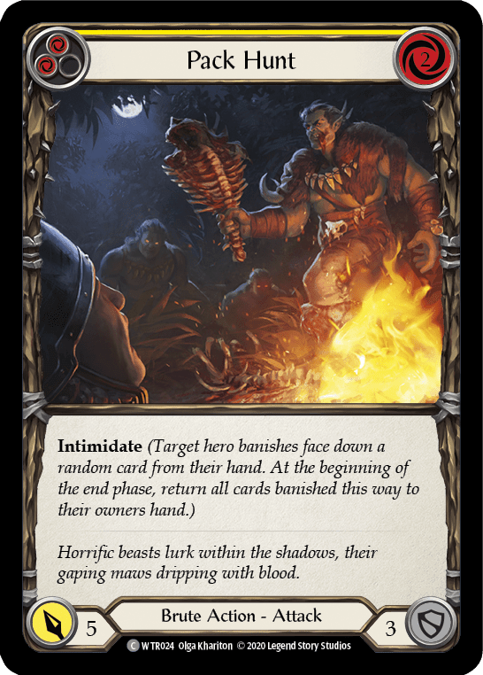 Flesh And Blood Flesh And Blood Single Pack Hunt (Yellow) [U-WTR024] Unlimited Rainbow Foil