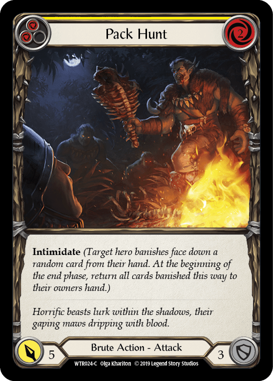 Flesh And Blood Flesh And Blood Single Pack Hunt (Yellow) [WTR024-C] Alpha Print Normal