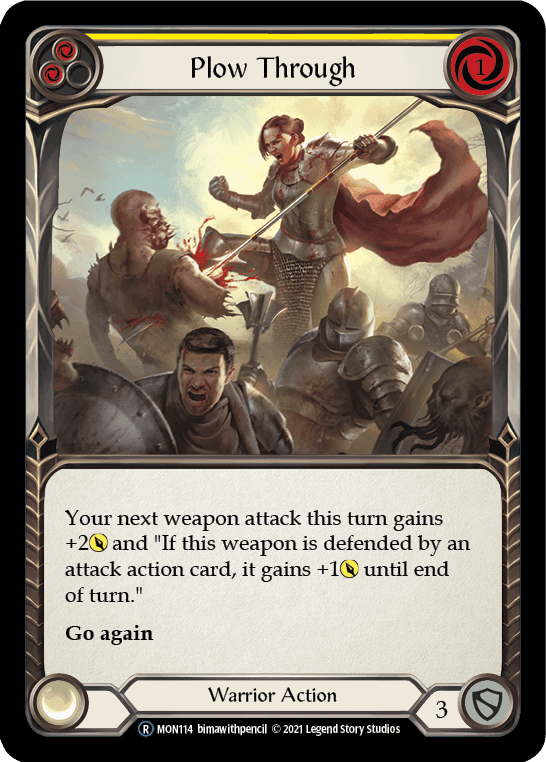 Flesh And Blood Flesh And Blood Single Plow Through (Yellow) [U-MON114-RF] Unlimited Rainbow Foil