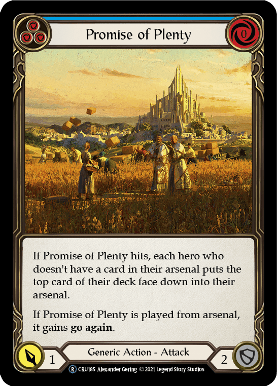 Flesh And Blood Flesh And Blood Single Promise of Plenty (Blue) [U-CRU185-RF] Unlimited Rainbow Foil
