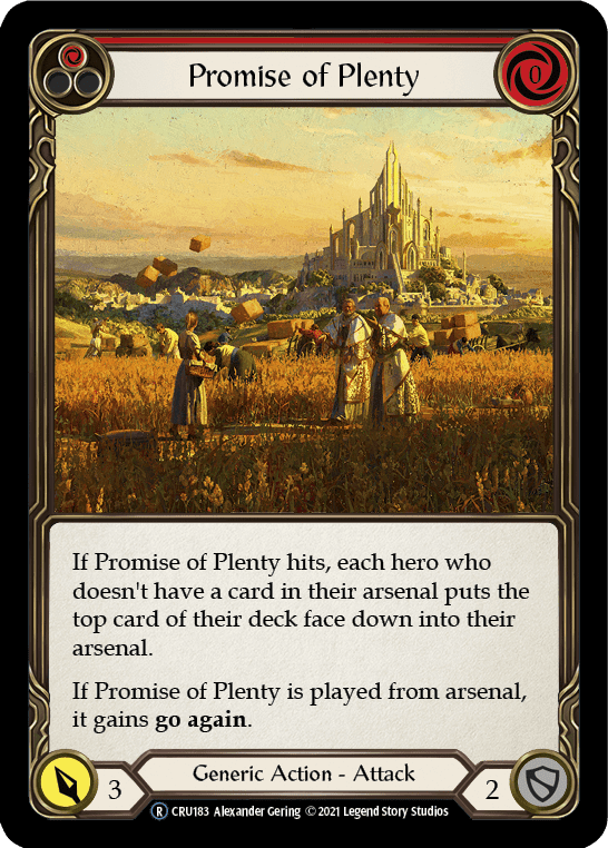 Flesh And Blood Flesh And Blood Single Promise of Plenty (Red) [U-CRU183-RF] Unlimited Rainbow Foil