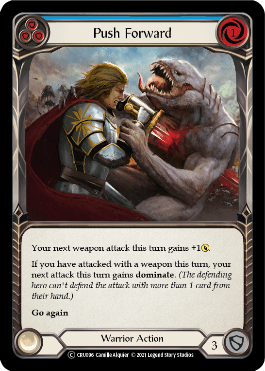 Flesh And Blood Flesh And Blood Single Push Forward (Blue) [U-CRU096-RF] Unlimited Rainbow Foil