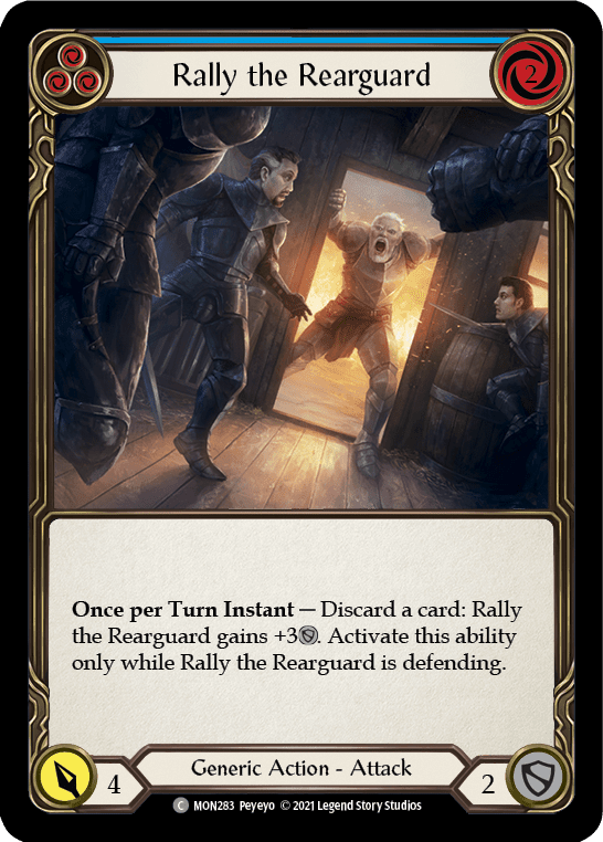 Flesh And Blood Flesh And Blood Single Rally the Rearguard (Blue) [MON283-RF] 1st Edition Rainbow Foil