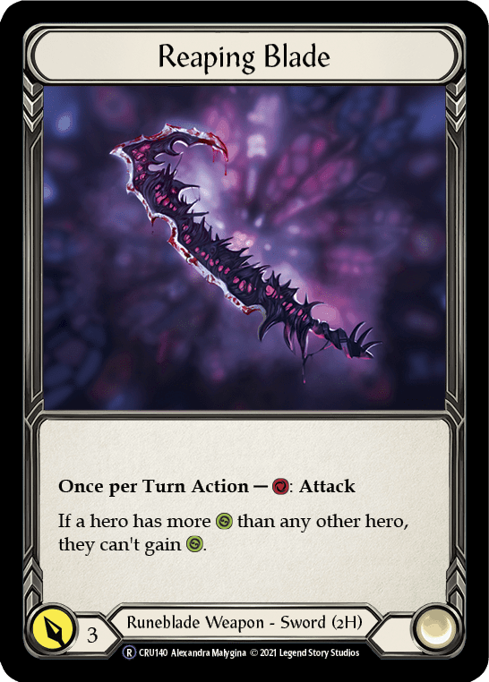 Flesh And Blood Flesh And Blood Single Reaping Blade [U-CRU140-RF] Unlimited Rainbow Foil