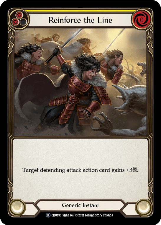 Flesh And Blood Flesh And Blood Single Reinforce the Line (Yellow) [U-CRU190-RF] Unlimited Rainbow Foil