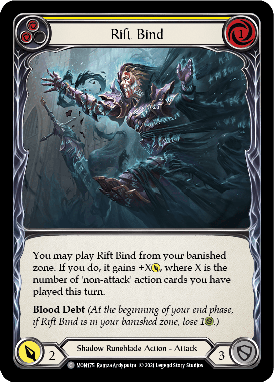 Flesh And Blood Flesh And Blood Single Rift Bind (Yellow) [MON175-RF] 1st Edition Rainbow Foil