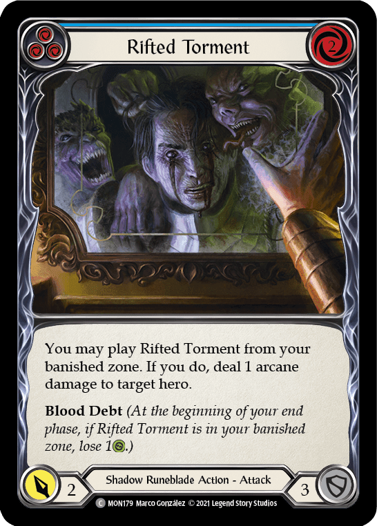 Flesh And Blood Flesh And Blood Single Rifted Torment (Blue) [MON179] 1st Edition Normal