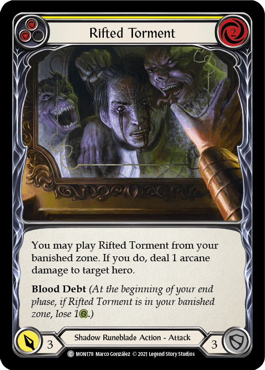 Flesh And Blood Flesh And Blood Single Rifted Torment (Yellow) [MON178] 1st Edition Normal