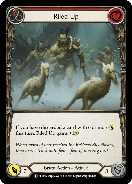Flesh And Blood Flesh And Blood Single Riled Up (Red) [U-CRU016-RF] Unlimited Rainbow Foil