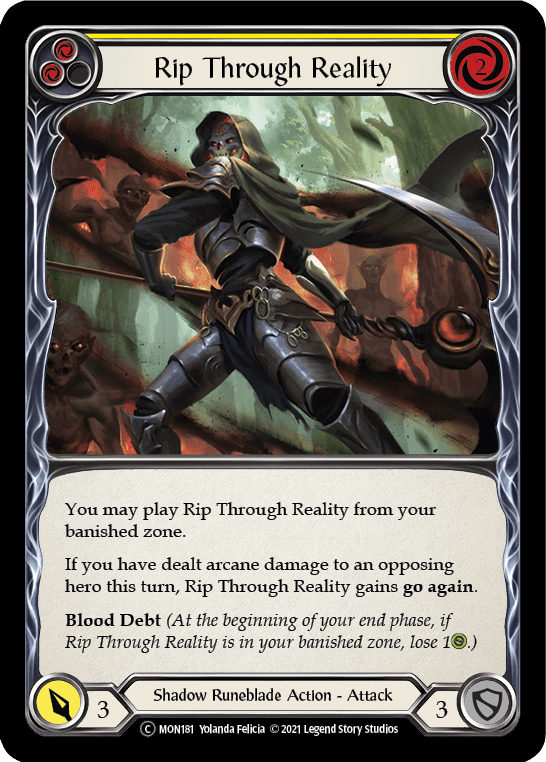Flesh And Blood Flesh And Blood Single Rip Through Reality (Yellow) [U-MON181-RF] Unlimited Rainbow Foil