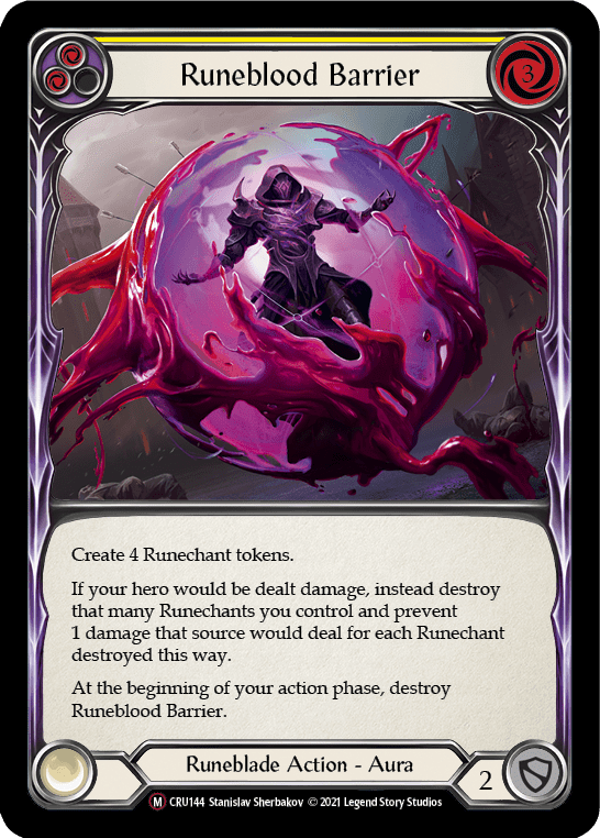 Flesh And Blood Flesh And Blood Single Runeblood Barrier [U-CRU144] Unlimited Normal