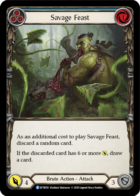 Flesh And Blood Flesh And Blood Single Savage Feast (Blue) [U-WTR016] Unlimited Rainbow Foil