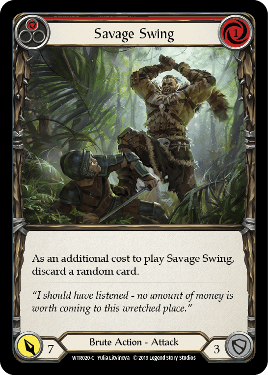 Flesh And Blood Flesh And Blood Single Savage Swing (Red) [WTR020-C] Alpha Print Rainbow Foil