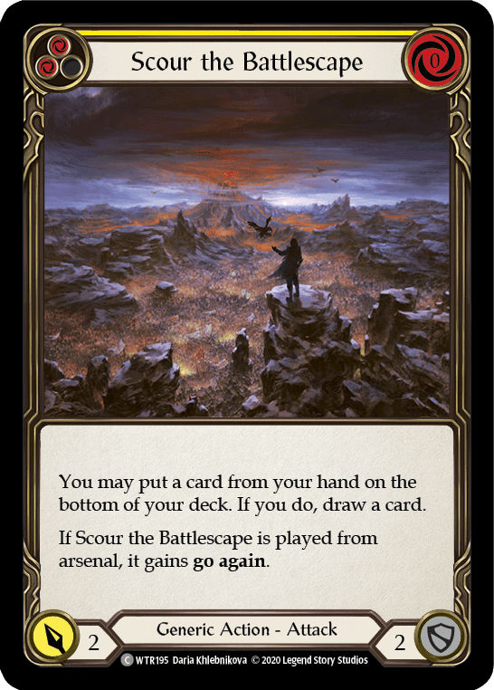 Flesh And Blood Flesh And Blood Single Scour the Battlescape (Yellow) [U-WTR195] Unlimited Rainbow Foil