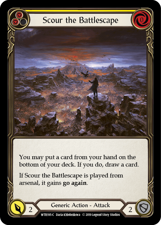 Flesh And Blood Flesh And Blood Single Scour the Battlescape (Yellow) [WTR195-C] Alpha Print Rainbow Foil