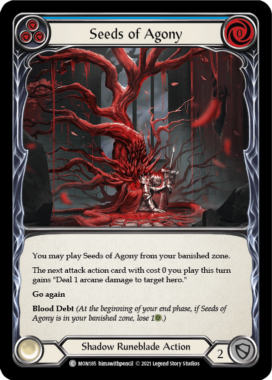 Flesh And Blood Flesh And Blood Single Seeds of Agony (Blue) [MON185] 1st Edition Normal