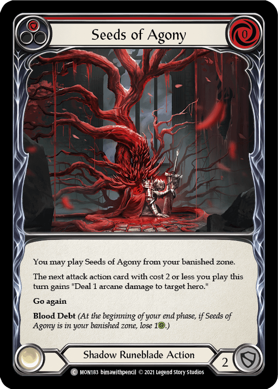 Flesh And Blood Flesh And Blood Single Seeds of Agony (Red) [MON183] 1st Edition Normal
