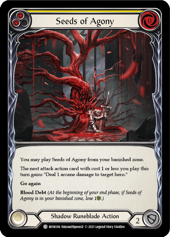 Flesh And Blood Flesh And Blood Single Seeds of Agony (Yellow) [MON184] 1st Edition Normal