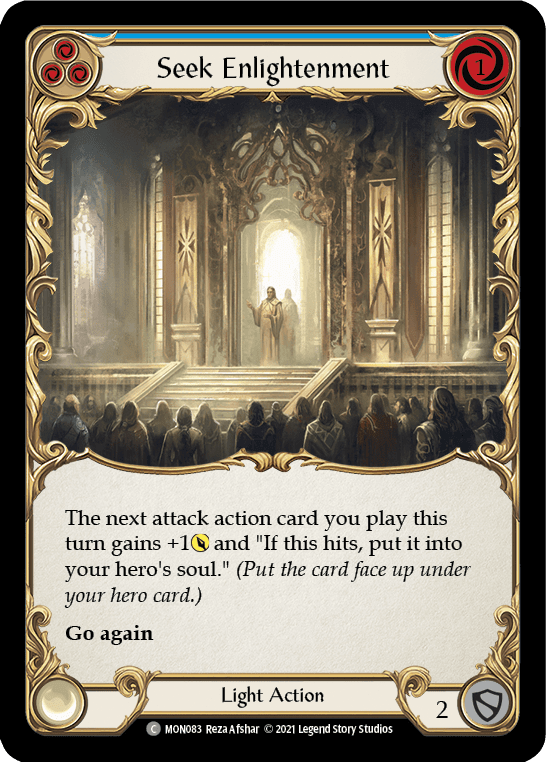 Flesh And Blood Flesh And Blood Single Seek Enlightenment (Blue) [MON083-RF] 1st Edition Rainbow Foil
