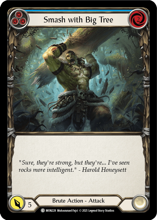 Flesh And Blood Flesh And Blood Single Smash with Big Tree (Blue) [MON228-RF] 1st Edition Rainbow Foil