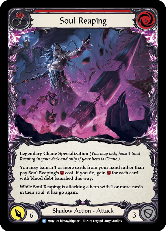 Flesh And Blood Flesh And Blood Single Soul Reaping [MON199-RF] 1st Edition Rainbow Foil