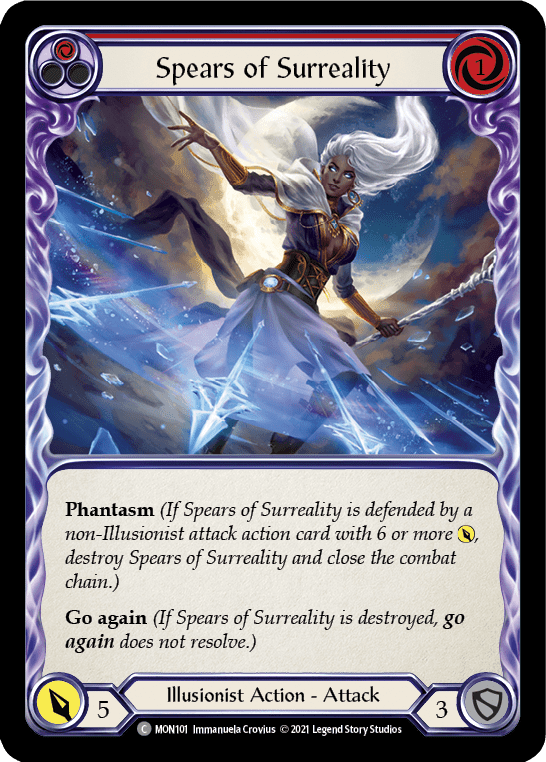Flesh And Blood Flesh And Blood Single Spears of Surreality (Red) [MON101-RF] 1st Edition Rainbow Foil