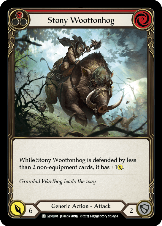 Flesh And Blood Flesh And Blood Single Stony Woottonhog (Red) [MON284-RF] 1st Edition Rainbow Foil