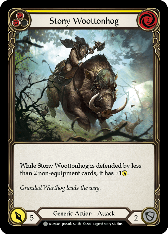 Flesh And Blood Flesh And Blood Single Stony Woottonhog (Yellow) [MON285] 1st Edition Normal