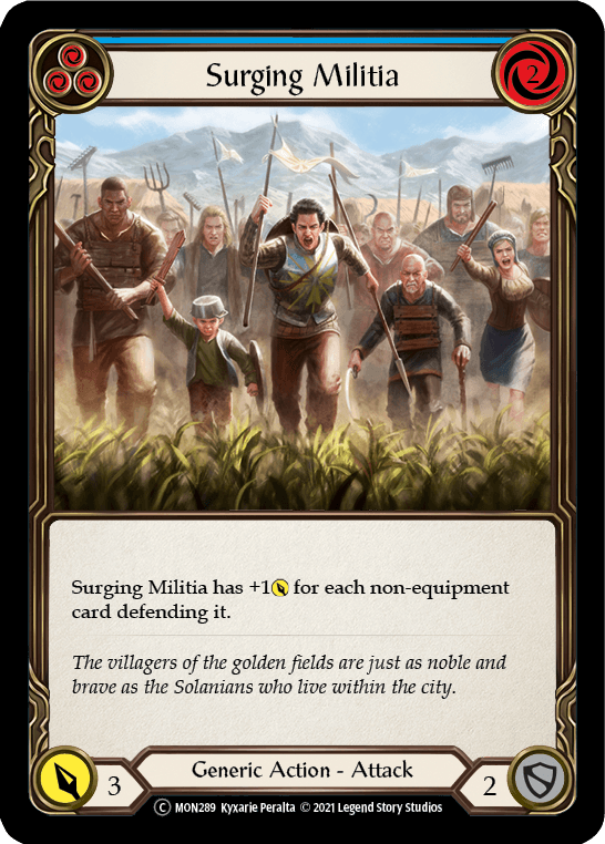 Flesh And Blood Flesh And Blood Single Surging Militia (Blue) [U-MON289] Unlimited Normal