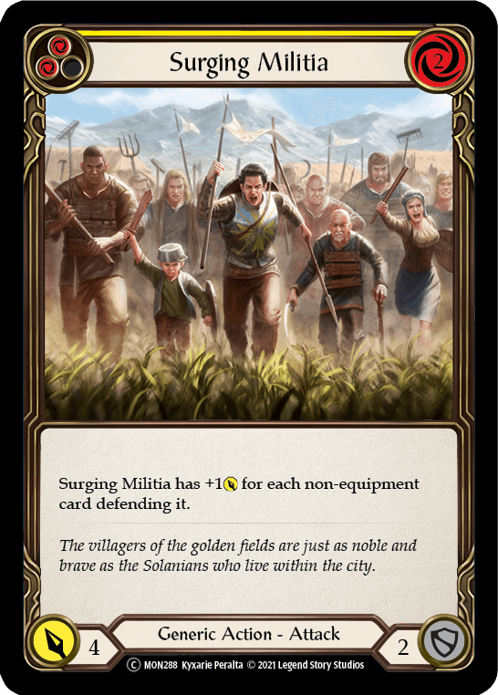 Flesh And Blood Flesh And Blood Single Surging Militia (Yellow) [U-MON288] Unlimited Normal