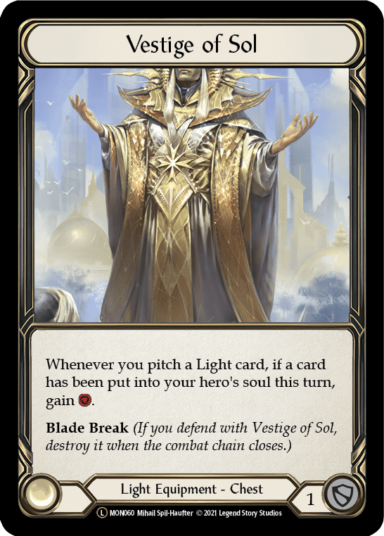 Flesh And Blood Flesh And Blood Single Vestige of Sol [U-MON060-RF] Unlimited Rainbow Foil