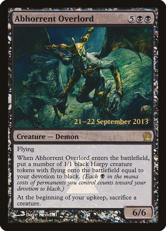 Magic: The Gathering MTG Single Abhorrent Overlord  [Theros Prerelease Promos]