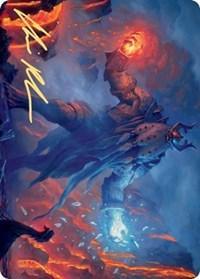 Magic: The Gathering MTG Single Aegar, the Freezing Flame (Gold-Stamped Signature) [Kaldheim: Art Series]