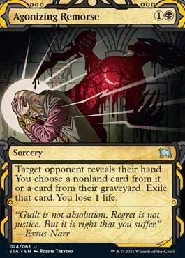 Magic: The Gathering MTG Single Agonizing Remorse (Etched Foil) [Strixhaven Mystical Archive]