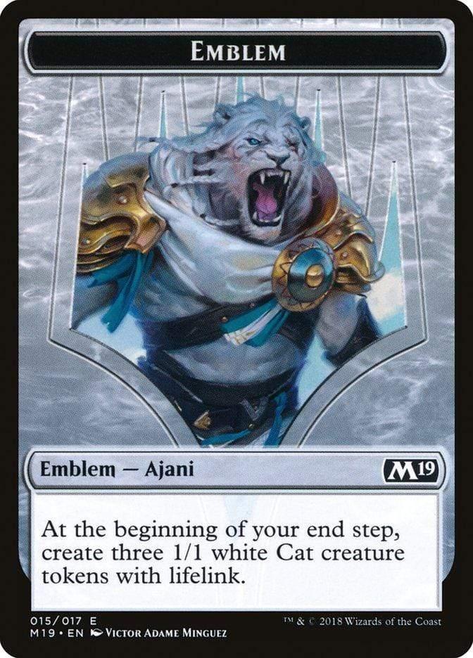 Magic: The Gathering MTG Single Ajani, Adversary of Tyrants Emblem [Core Set 2019 Tokens]