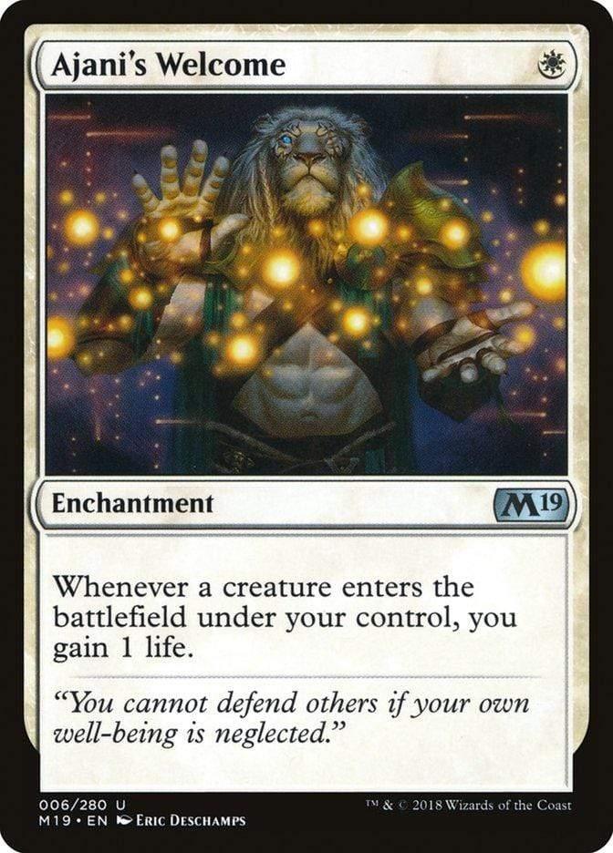 Magic: The Gathering MTG Single Ajani's Welcome [Core Set 2019]