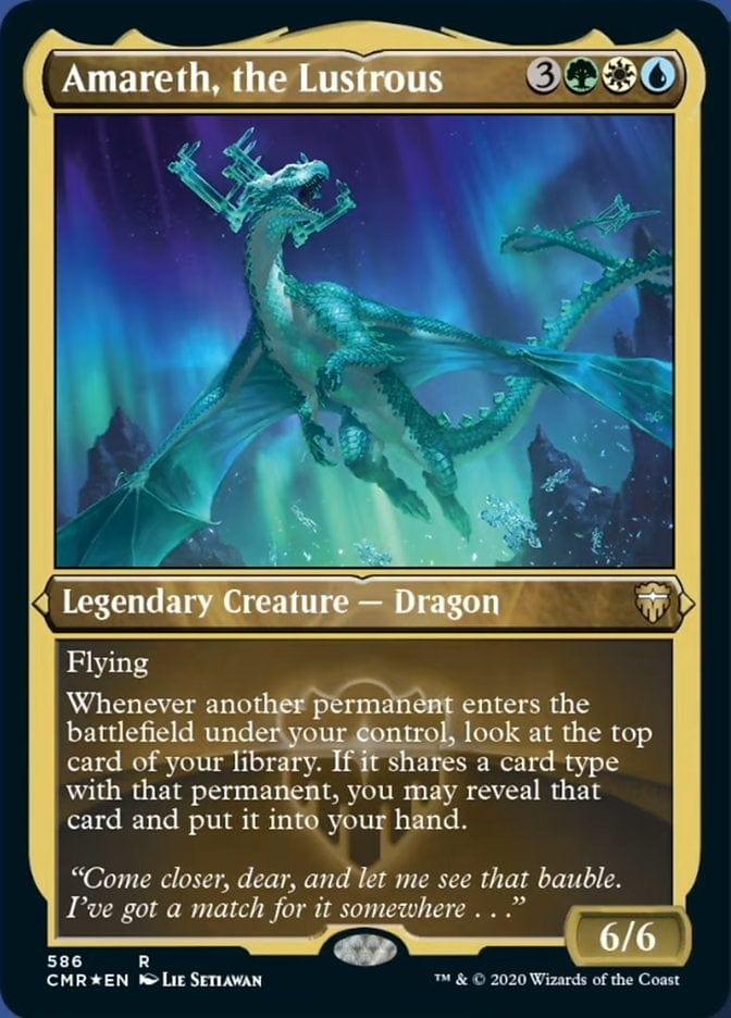 Magic: The Gathering MTG Single Amareth, the Lustrous [Commander Legends Etched]