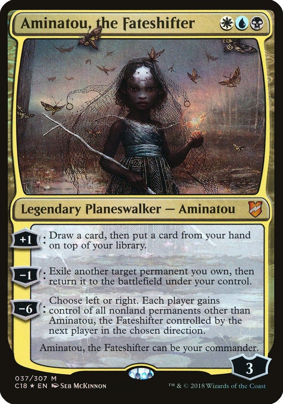 Magic: The Gathering MTG Single Aminatou, the Fateshifter (Oversized) [Commander 2018 Oversized]