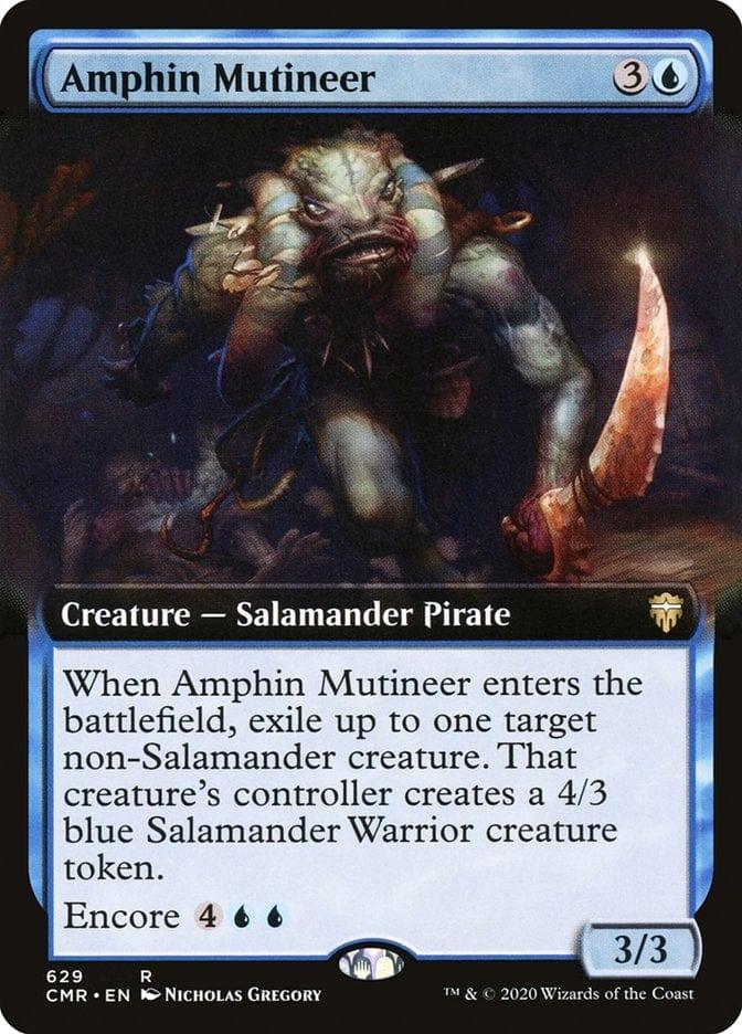 Magic: The Gathering MTG Single Amphin Mutineer (Extended) [Commander Legends Extended]