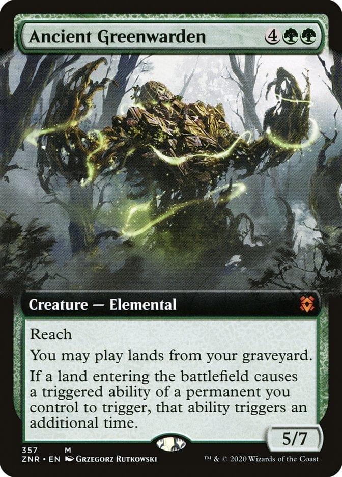 Magic: The Gathering MTG Single Ancient Greenwarden (Extended) [Zendikar Rising Extended Art]