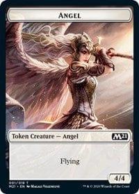 Magic: The Gathering MTG Single Angel // Knight Double-sided Token [Core Set 2021]