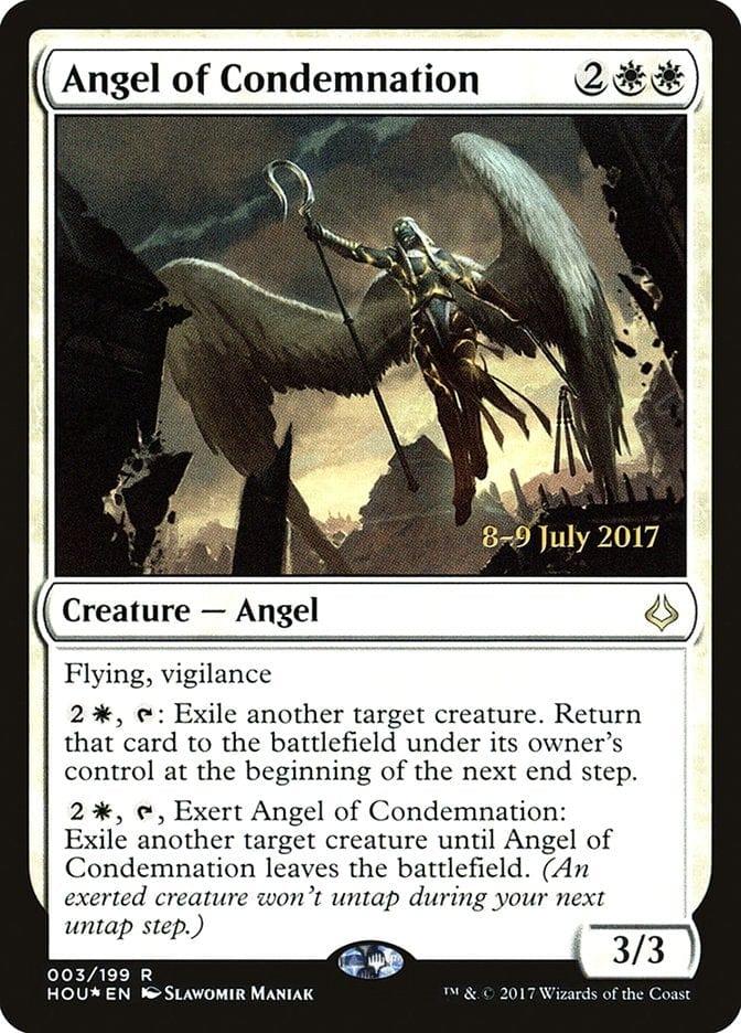 Magic: The Gathering MTG Single Angel of Condemnation  [Hour of Devastation Prerelease Promos]
